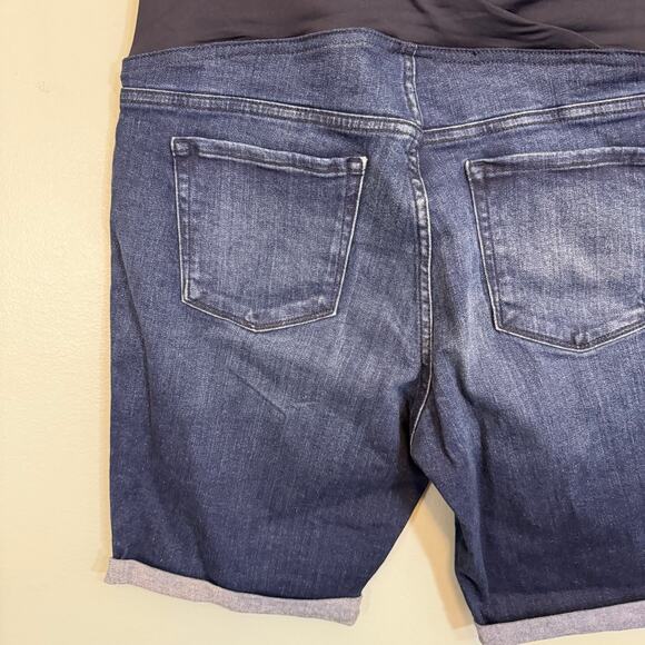 Isabel Maternity By Ingrid & Isabel Crossover Bermuda Shorts Womens 12 Blue NWT - Picture 6 of 12